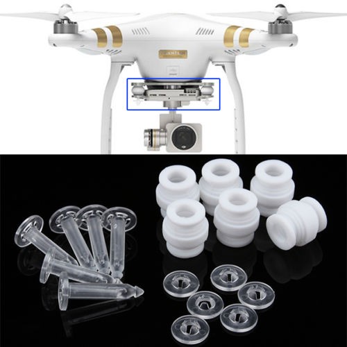Flexibility Damping Rubber & Anti-Drop Pin Kit For DJI Phantom 3 Pro Advanced