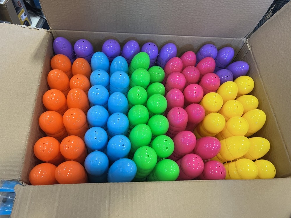 1000 Pcs Easter Eggs,2.35" Assorted Bright Colors Plastic Easter Eggs for Easter
