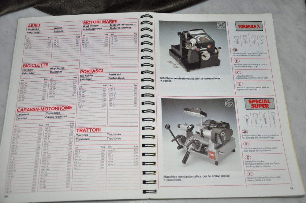 Silca Key Vintage Locksmith Guide Book. 1986 ish I think