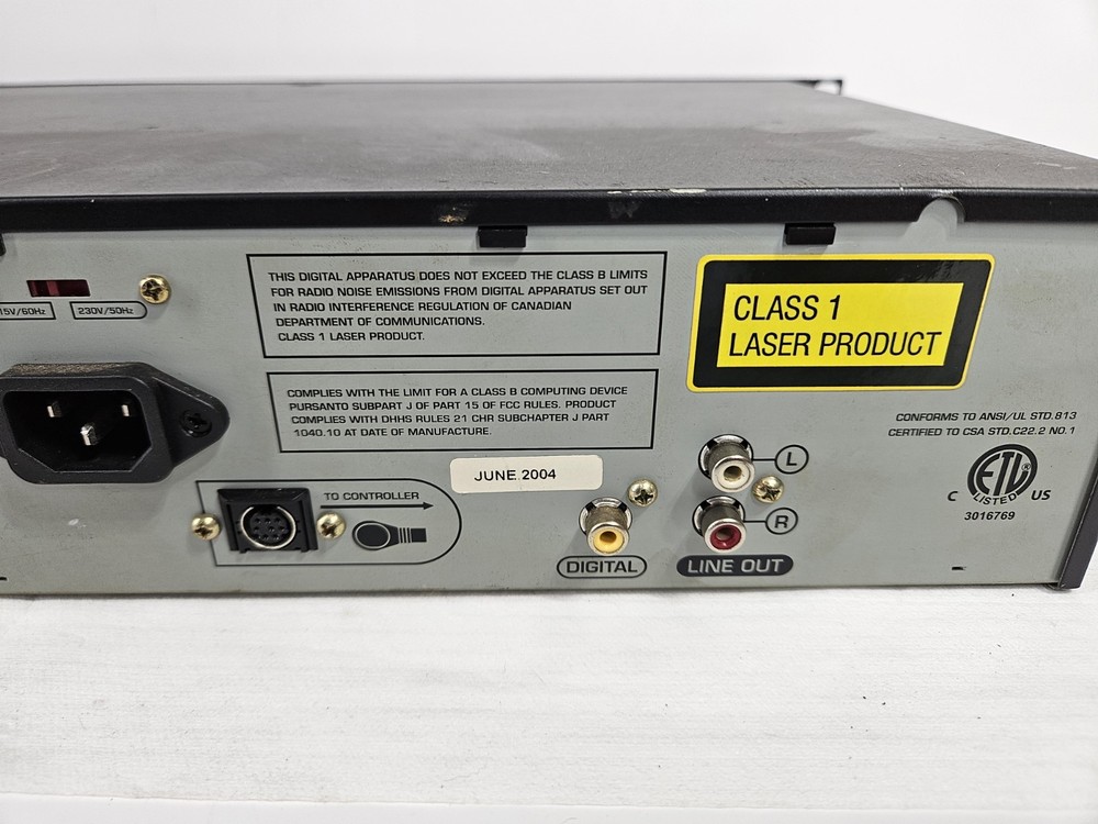 Numark CDN25 Professional Dual CD Player W/ Controller *UNTESTED* No Power Cord