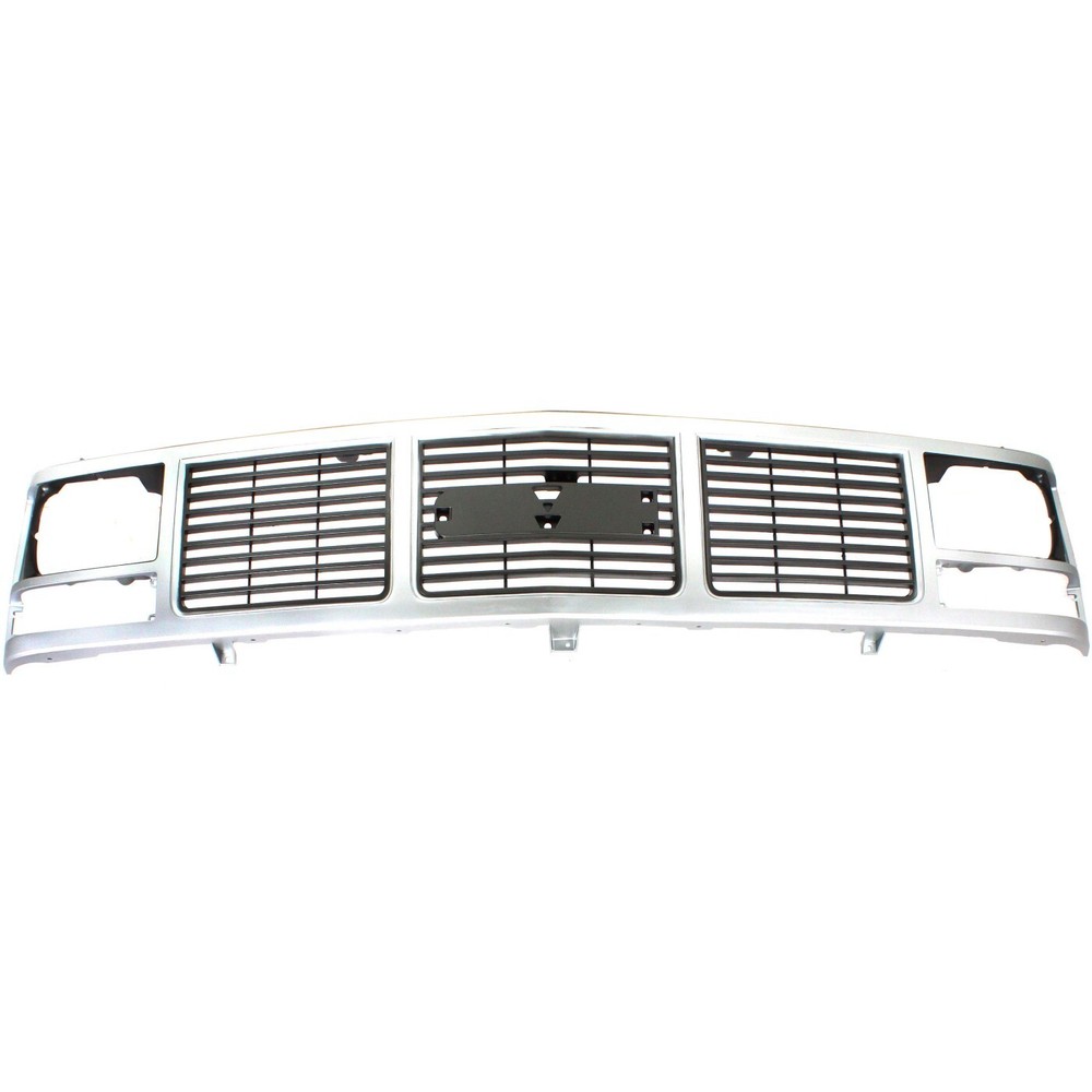 Grille For 88-99 GMC K1500 C1500 Silver Plastic