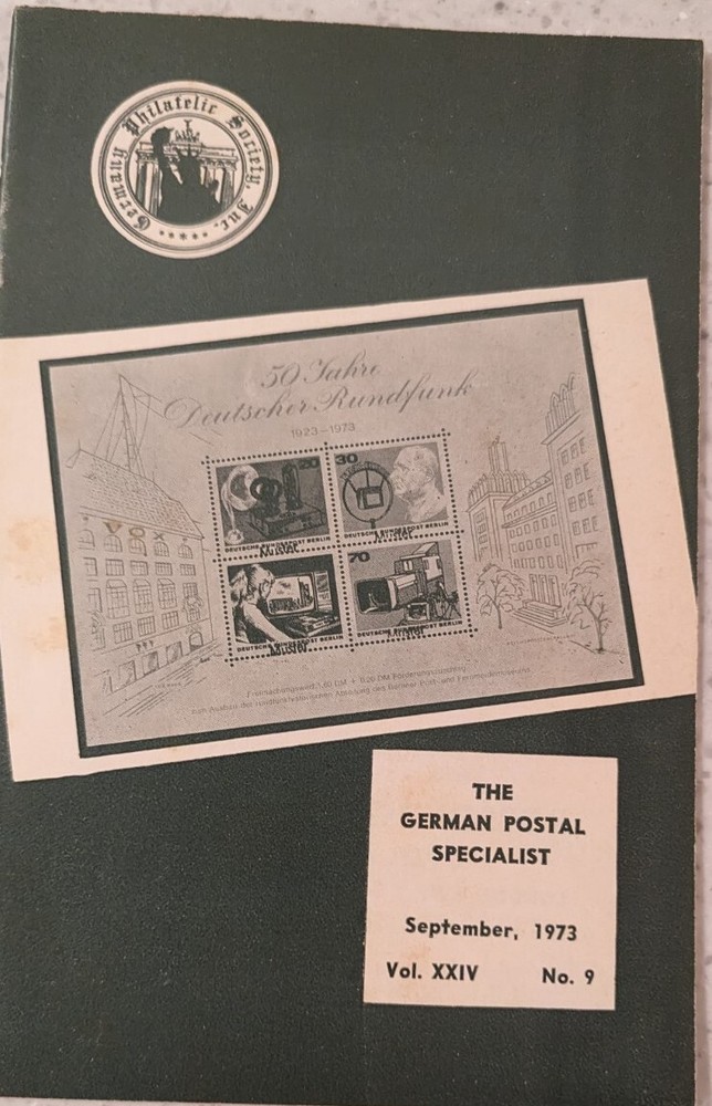 German Postal Specialist Sept 1973 Reichpost Foreign Mail Service Gotha Forgery