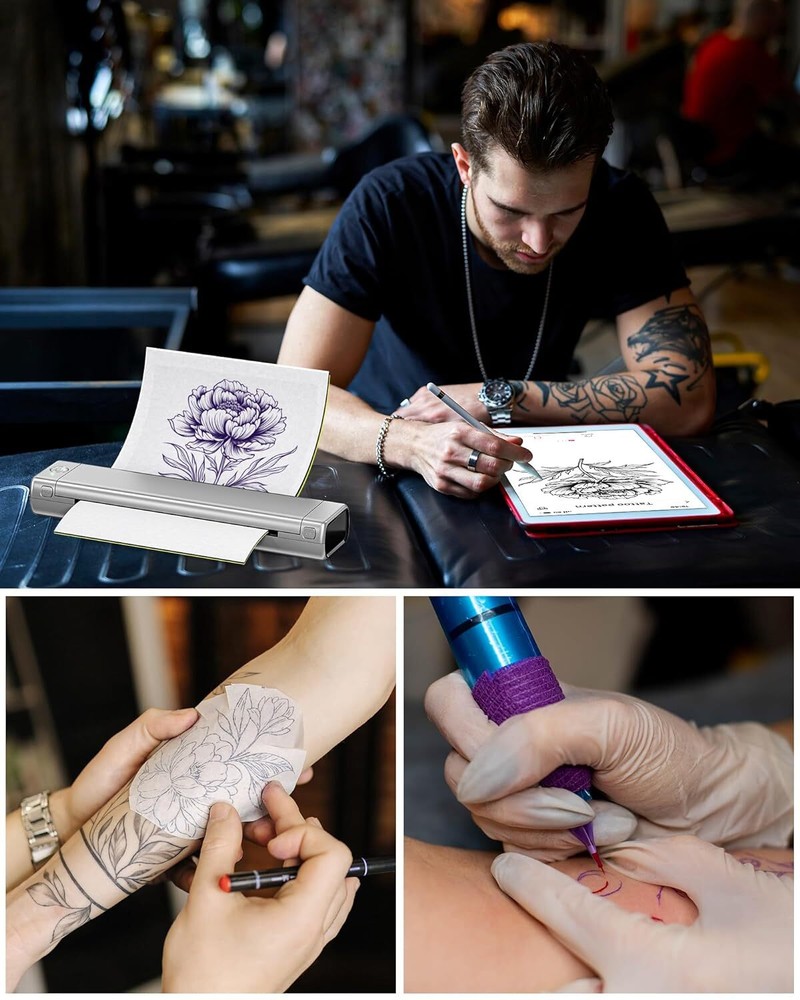 Phomemo M08F Wireless Tattoo Stencil Printer Portable Tattoo Transfer Machine ﻿