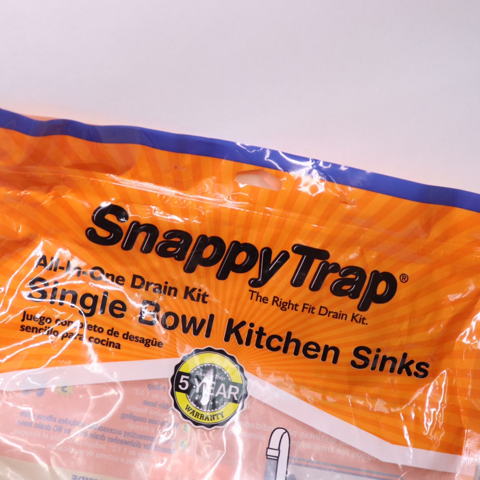 SnappyTrap All-in-One Kitchen Sink Drain Kit PVC Chrome 1-1/2 DK-100