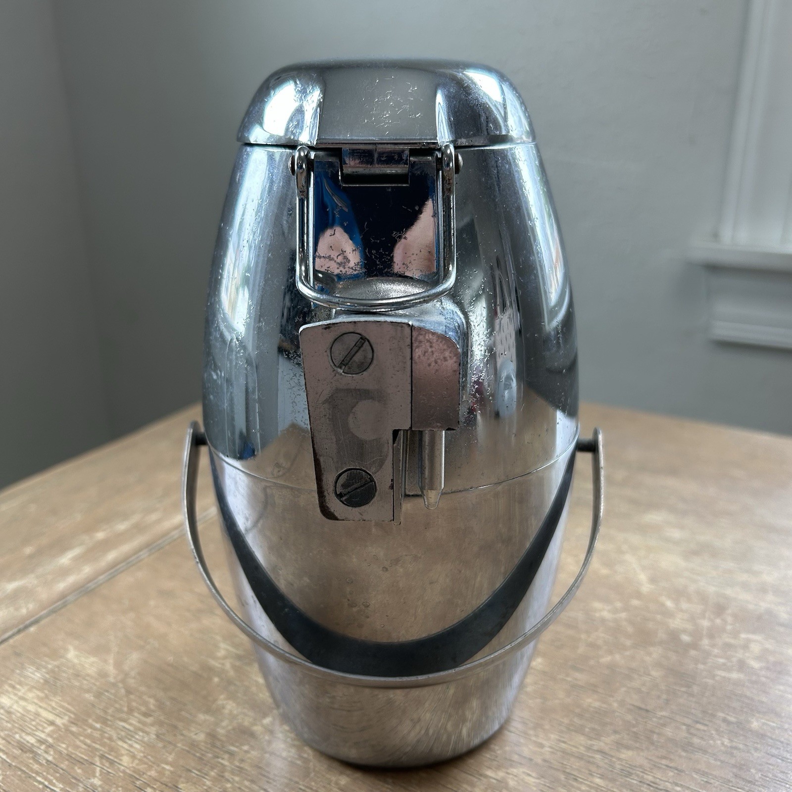 Vintage 50s Rival Ice-O-Mat Bucketeer Ice Crusher No. 480 MCM Mid Century Chrome