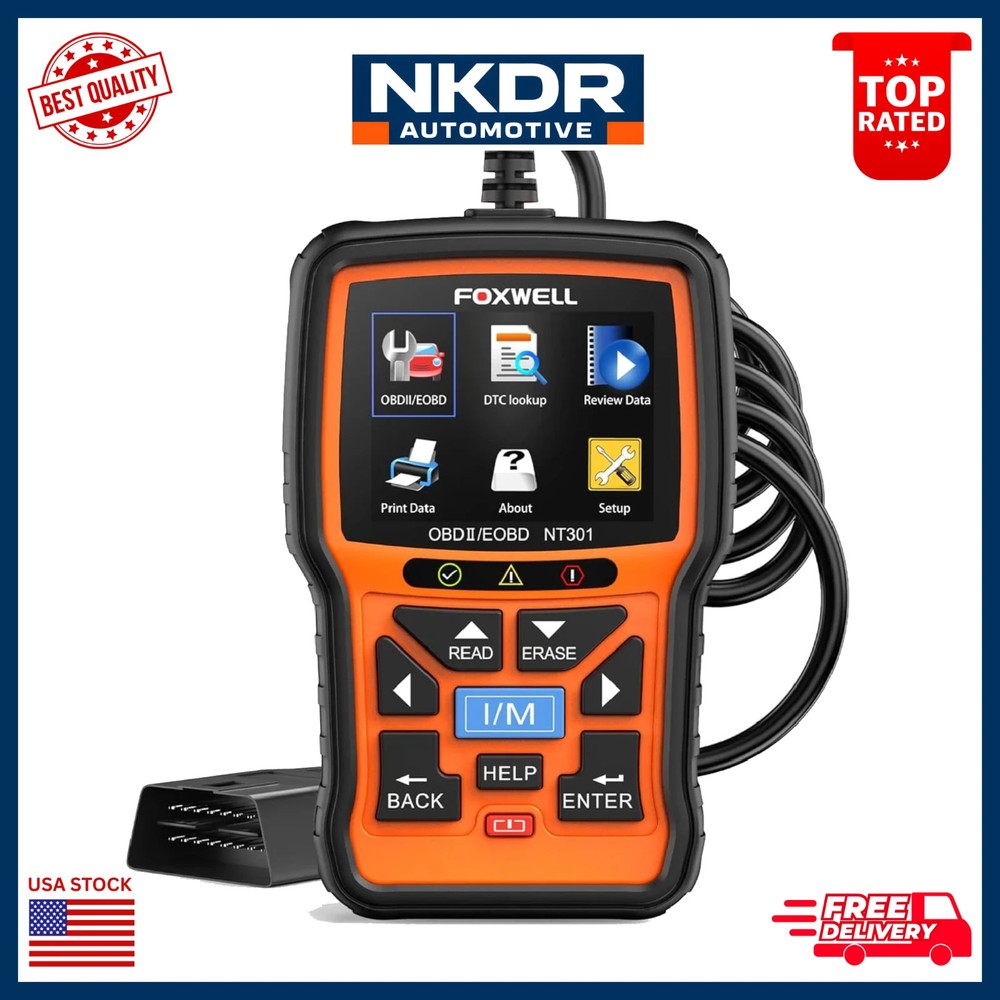 Foxwell NT301 OBD2 Scanner Code Reader Check Engine Fault Car Diagnostic Tool US