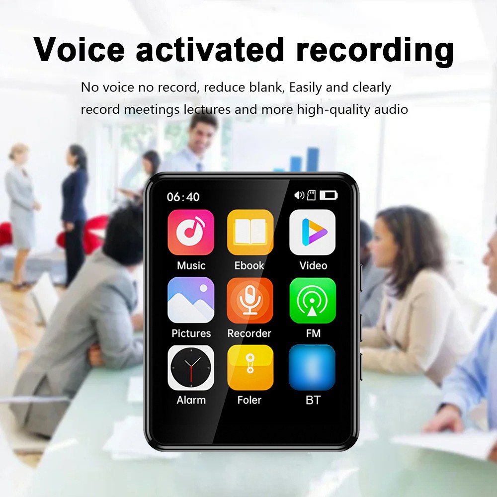 2.4 Inch Touch Screen MP3 Player With BT Speaker For E-book Reading FCSV