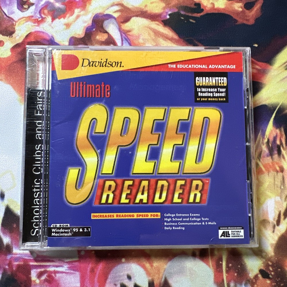 ULTIMATE SPEED READER (COMPLETE) VG CONDITION PC & MAC, CD ROM