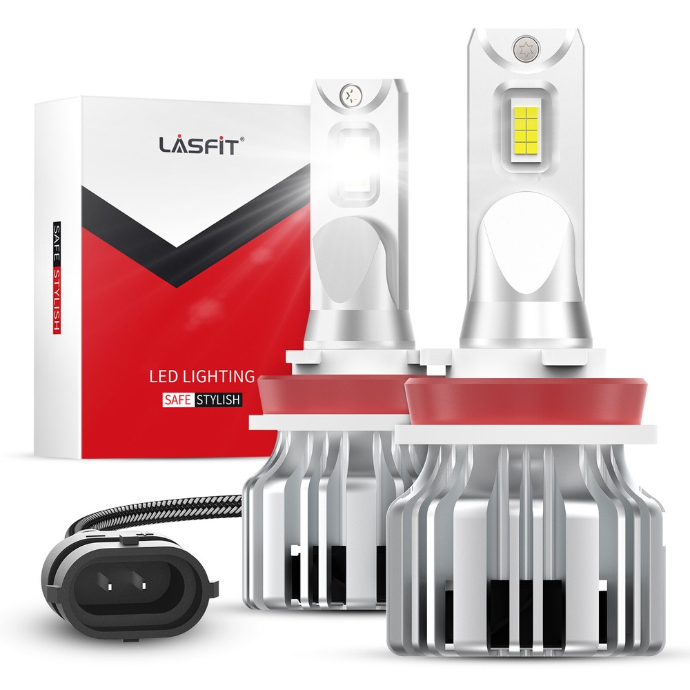 LASFIT H11 LED Headlight 6000K Low Beam Bulbs Conversion Kit 50W Cool White 2PCS