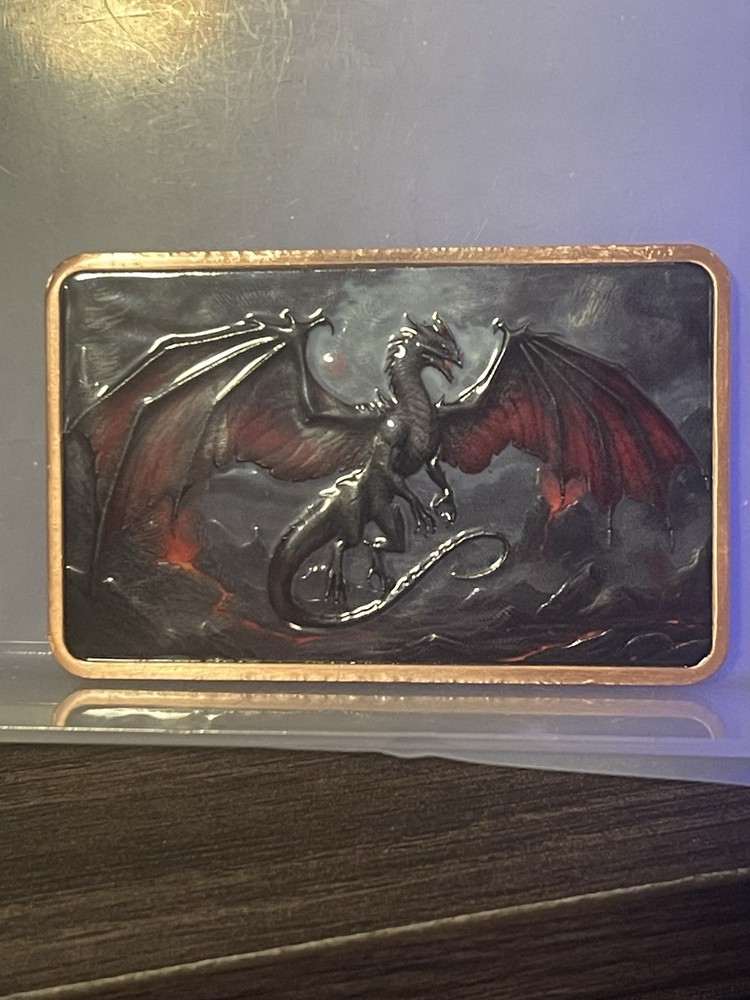 Flying Dragon 5 oz Colorized Copper Bar
