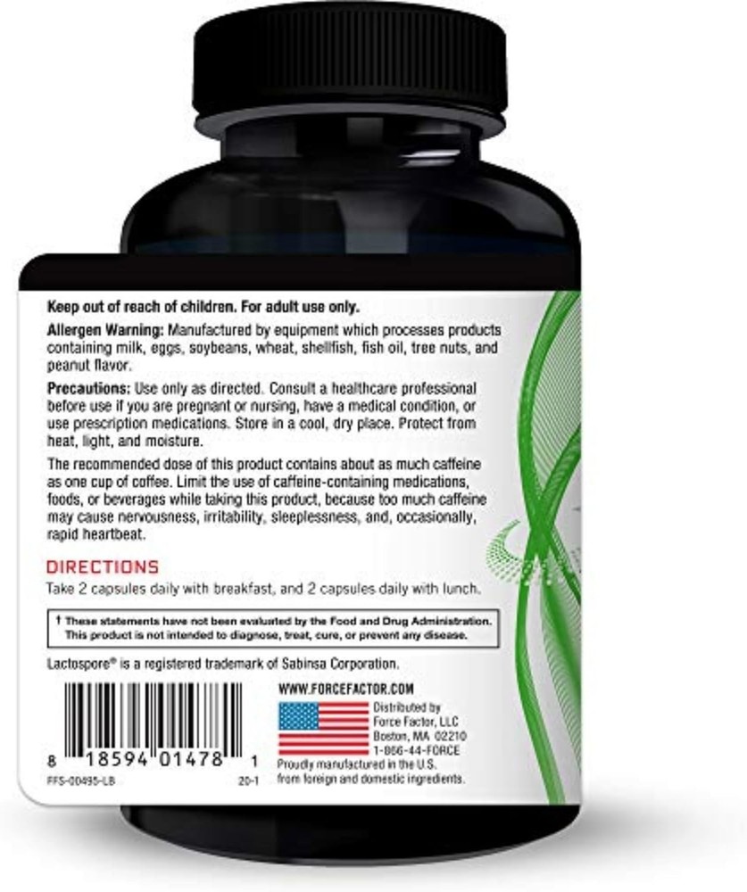 FORCE FACTOR ProbioSlim – Digestive & Weight Support, 120 Capsules for Men/Women