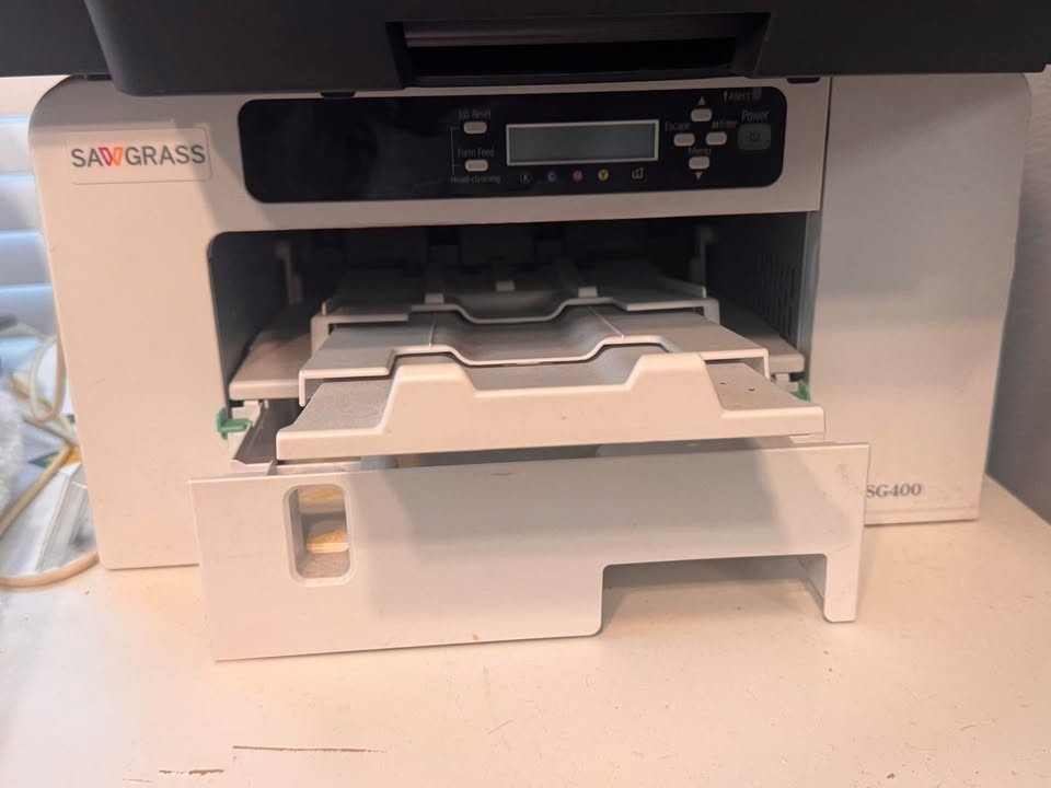Sawgrass SG400 Sublimation Printer Bundle w/ Extension Tray & 200+ Prints