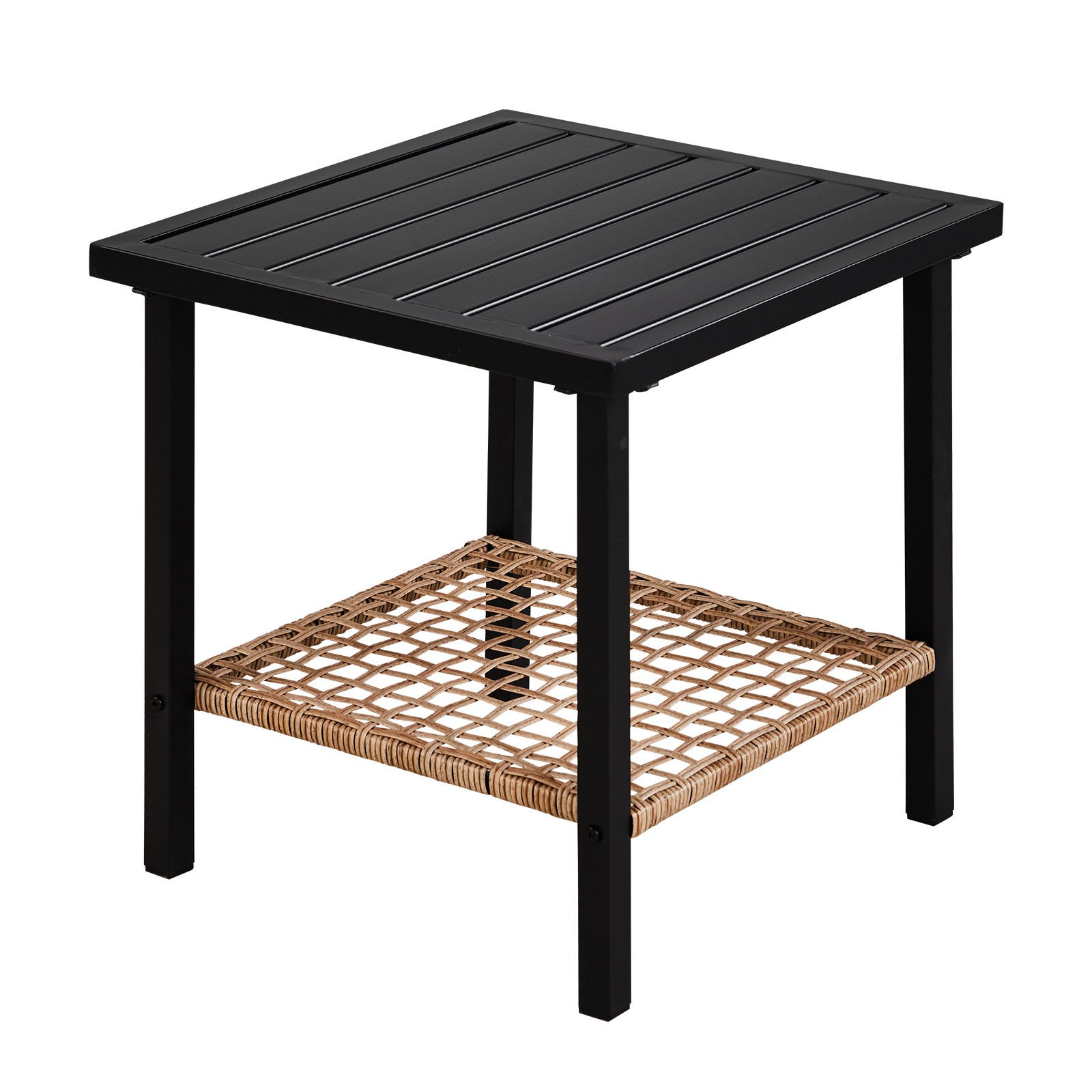 Set of 3 In/Outdoor Garden Swivel Rocker Patio Chairs and Table 360 Degrees