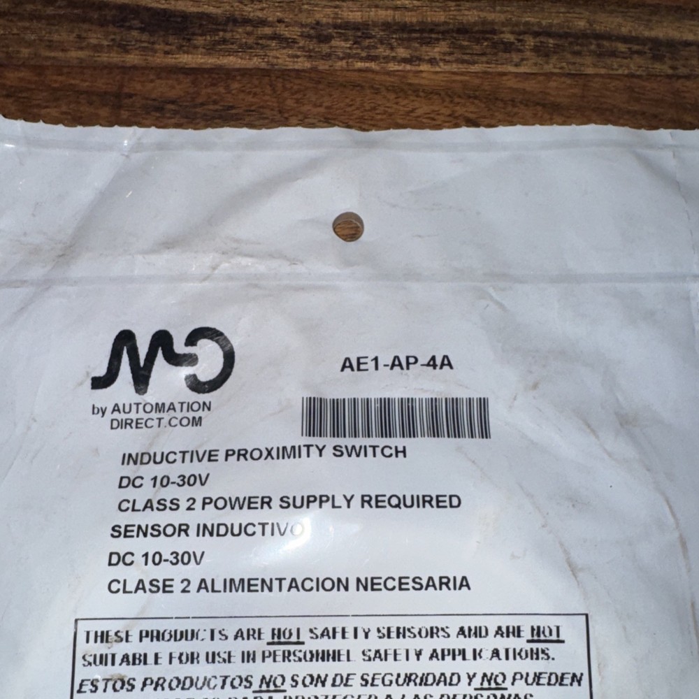 AUTOMATION DIRECT AE1-AP-4A INDUCTIVE PROXIMITY SWITCH, NEW, LO1