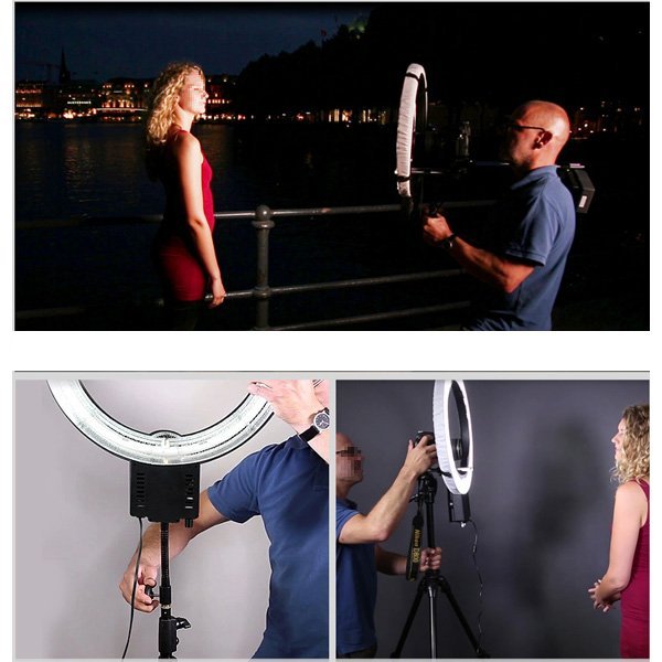 Dimmable Continuous Lighting Fluorescent Studio Photo Ring Light Lamp 65W Hot