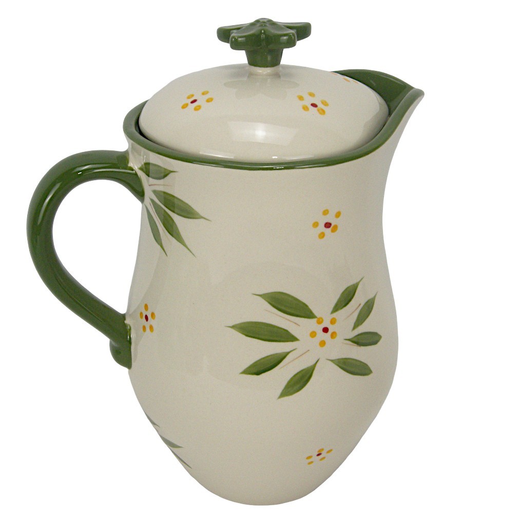 Temptations by Tara 2 Qt Pitcher Old World Green with Lid KFI-XNG-89328
