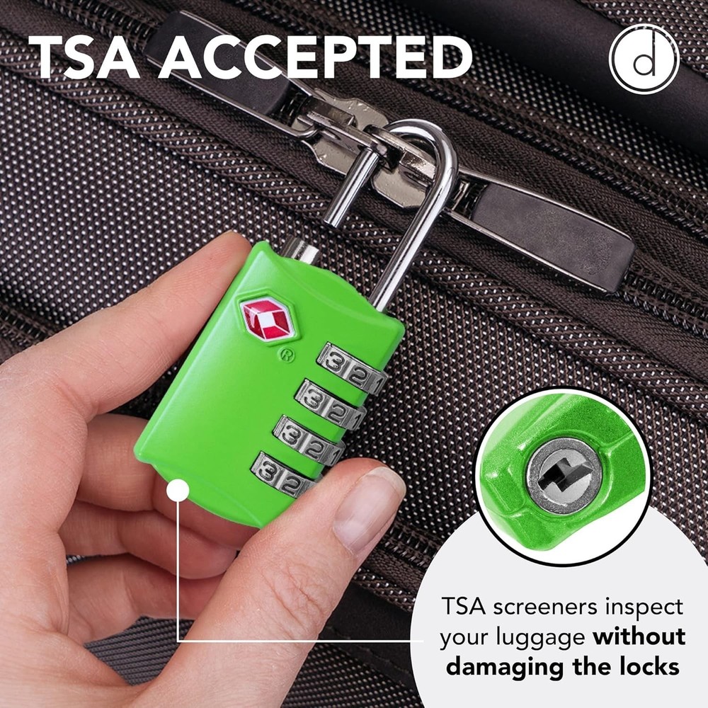 Durable TSA Approved Locks - Versatile 4-Digit Keyless Security for Travel