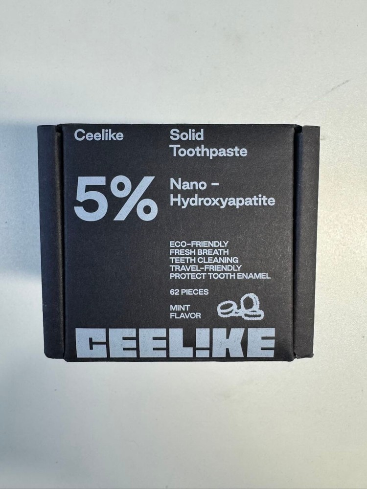 CEELIKE 5% Hydroxyapatite Solid Toothpaste ? Enamel Strengthening - 62 Tablets