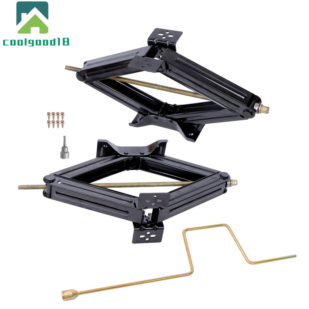 2 Set RV Stabilizer Leveling Scissor Jacks 5000lbs w/socket & hardware