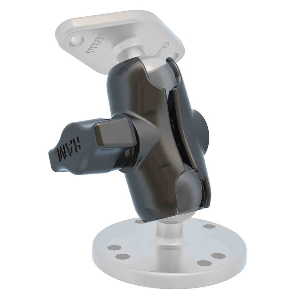 New Genuine Ram Mount Short Double Socket Arm for 1" Balls RAM-B-201-A