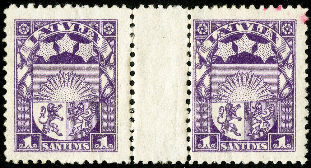Latvia Stamps MNH Scarce Gutter Pair