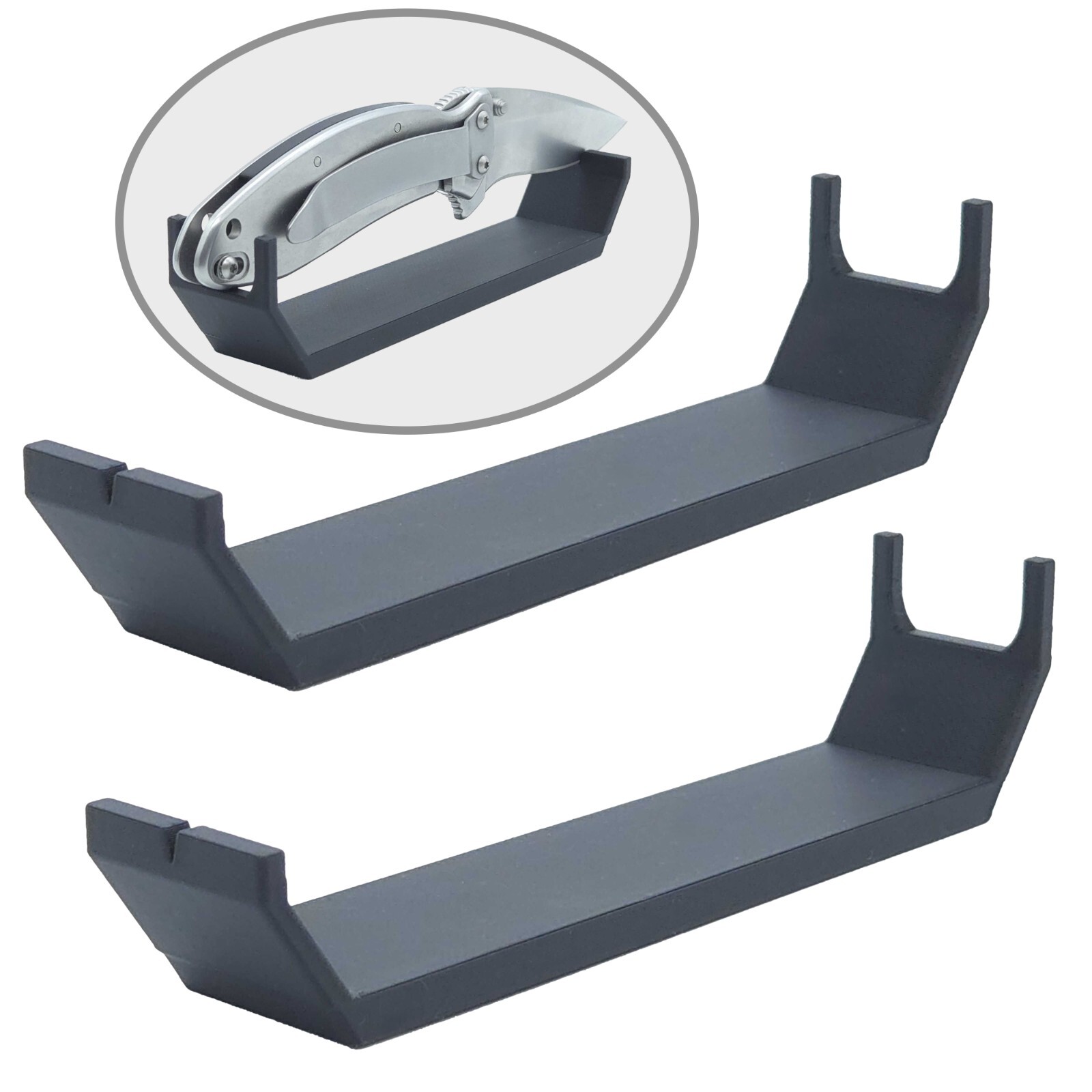Knife Display Stand 2 Pack – Holds 1 Folding or Fixed Blade 4-7/8" Min Length
