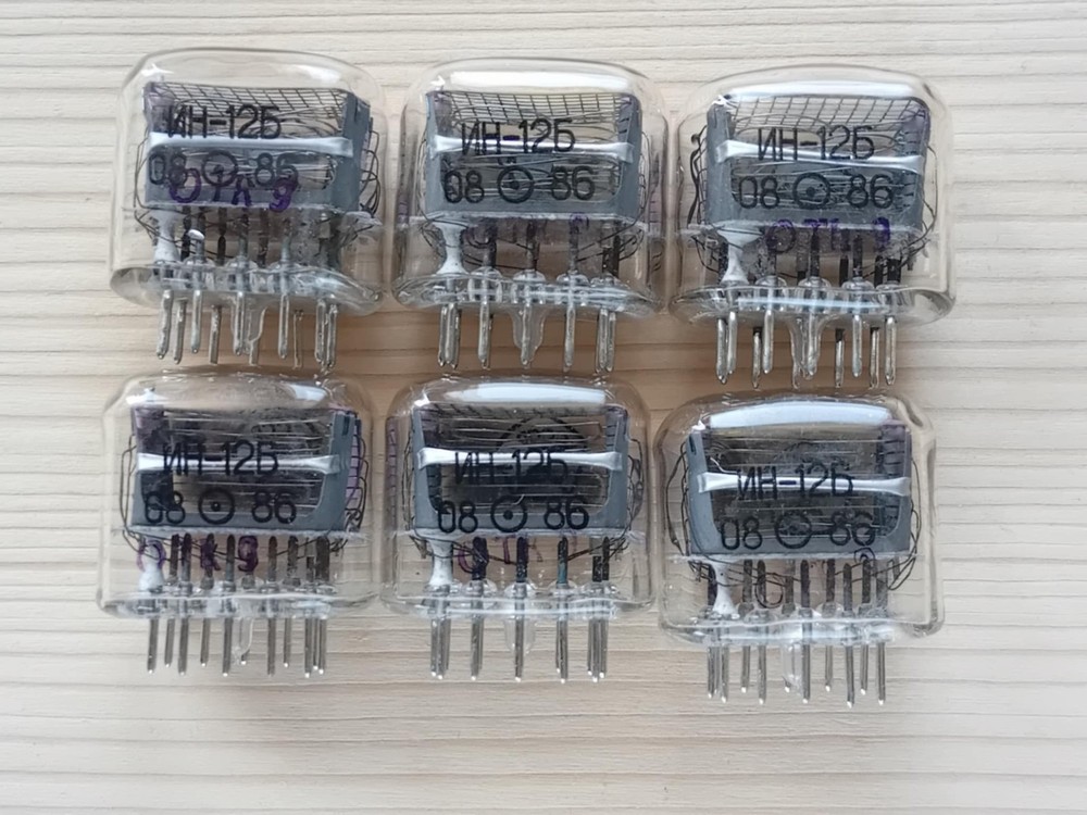 6 X IN-12B IN-12 Soviet Nixie Tube. 100% Tested.