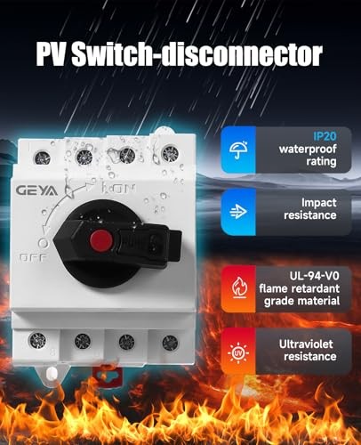 32 Amp DC1200V Isolator Switch PV Panel Disconnect Solar Disconnect Switch