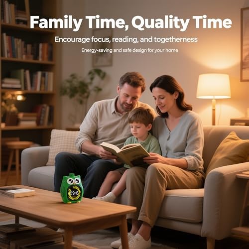 Visual Timer for Kids, 99 Minute Cute Owl Digital Countdown Timer for Green