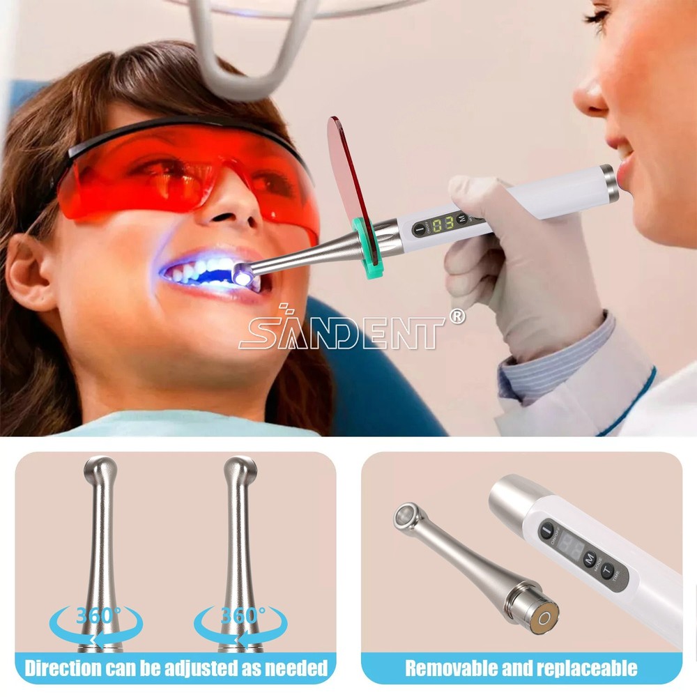Dental ILED Wireless Curing Light Lamp 1 Sec Curing 2500mw/c㎡