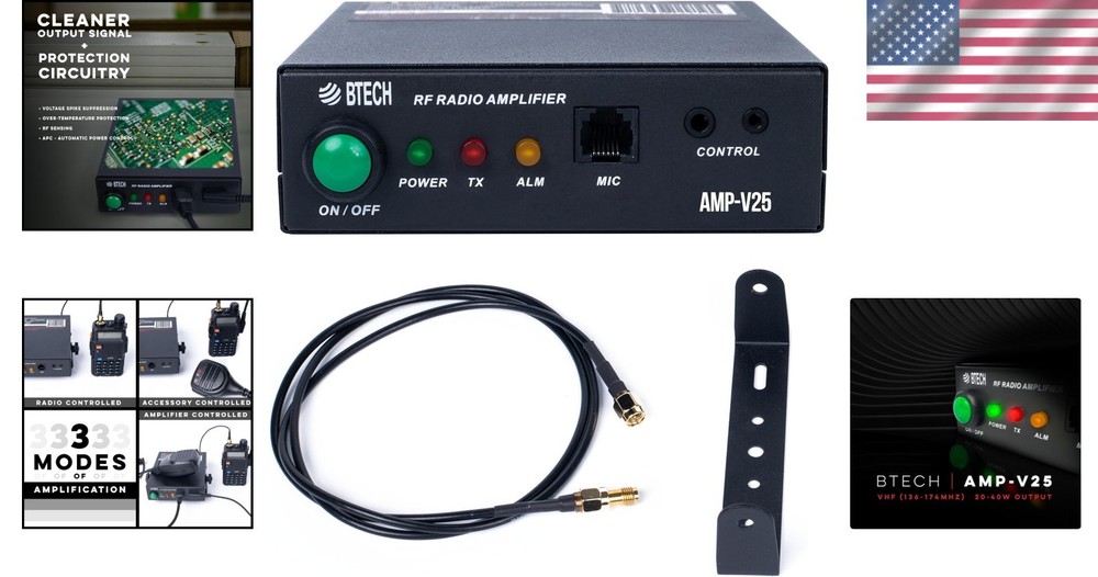 Versatile 20-40W Power Amplifier for Handheld Radios | Analog & Digital Modes