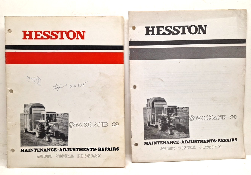 USED AUDIO VISUAL PROGRAM MANUALS FOR HESSTON STAKHAND 10 501841 / 891127