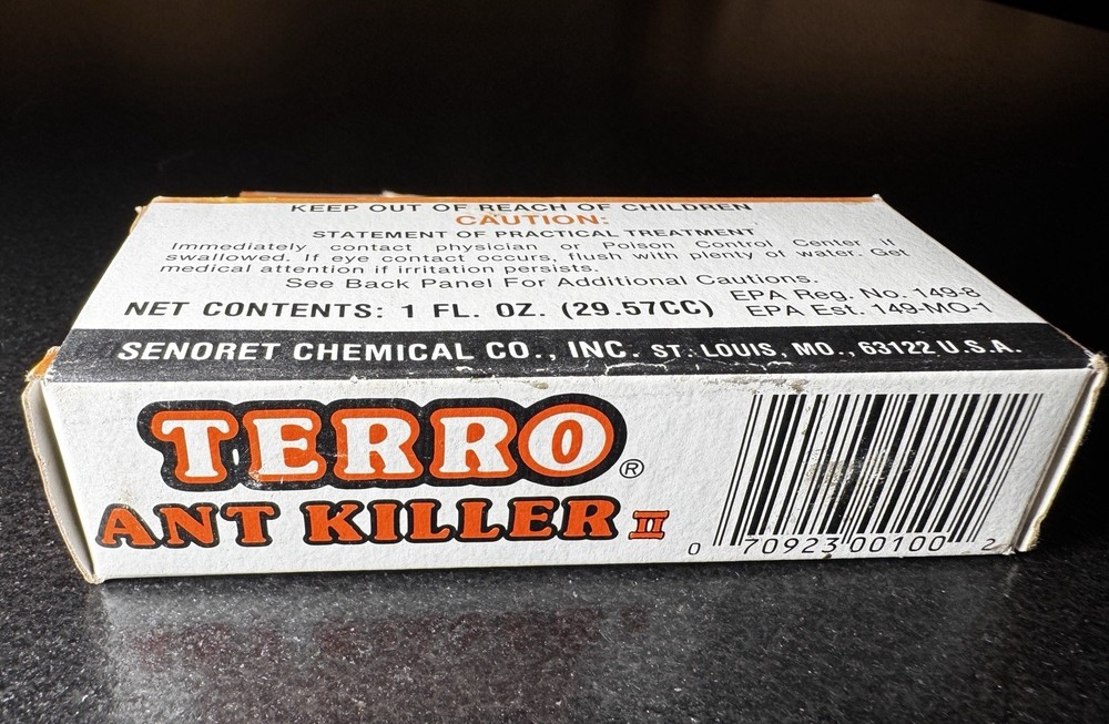 Vintage TERRO Ant Killer II Unopened Full Box – Original Packaging