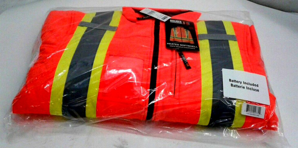 Holmes Workwear 116516MHORHT (M)) Heated Series SoftShell Jacket Orange Medium