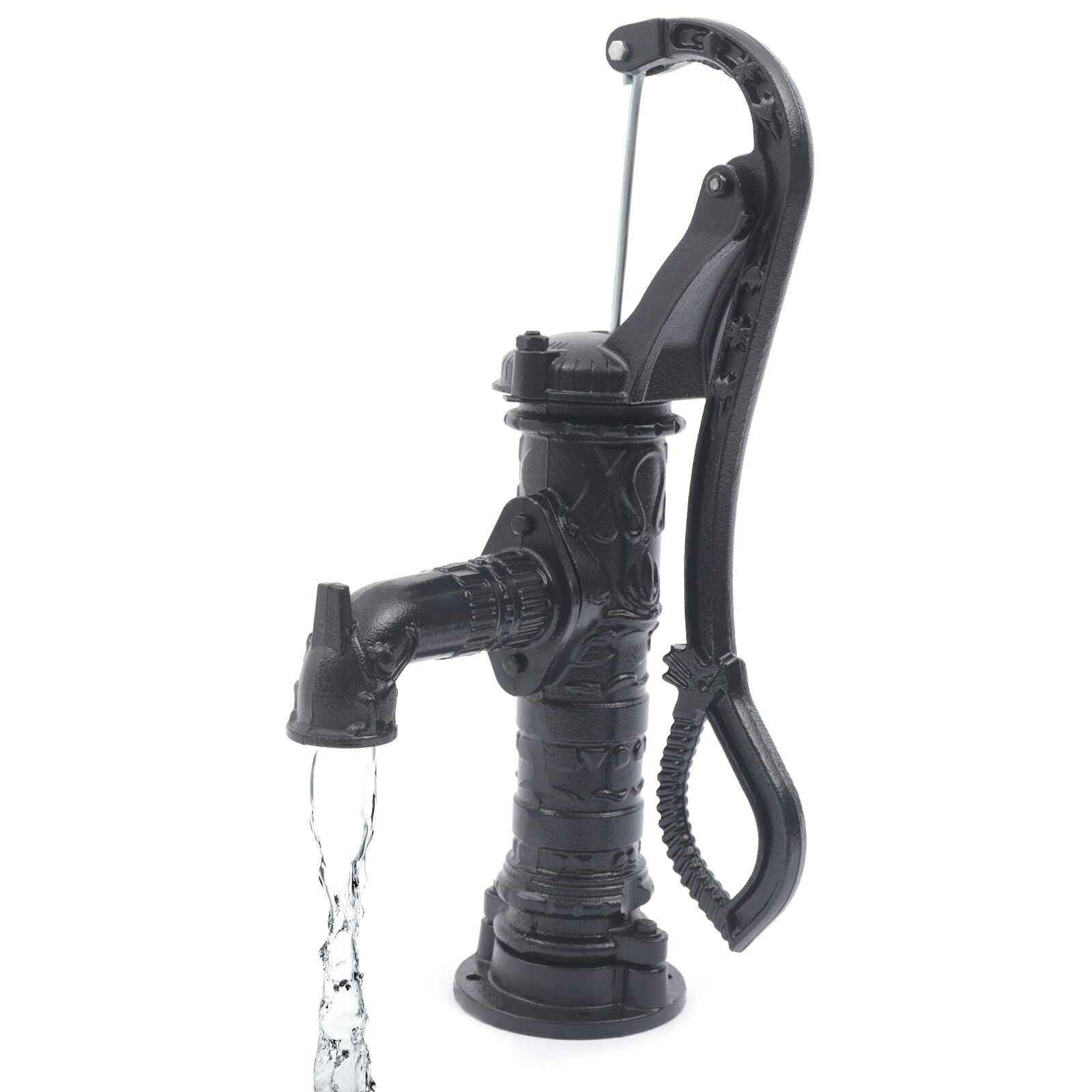 Cast Iron Water Well Hand Pump 26 feet Black Rustic Garden Farmhouse Antique