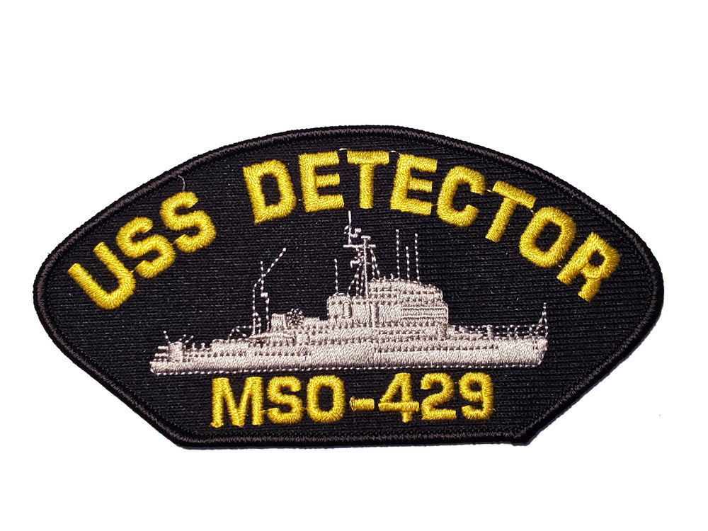 USS Detector MSO-429 Ship Patch - Great Color - Veteran Owned Business