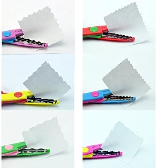 Multi-Color 6 Pack Decorative Craft Scissors - Perfect for Scrapbooking
