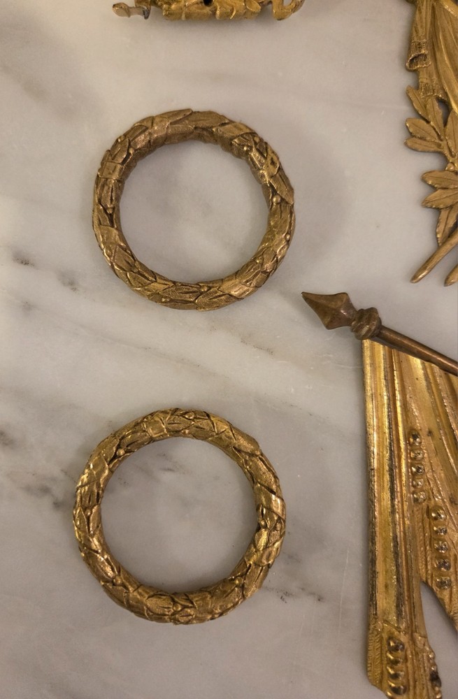Antique Bronze Neoclassical Pediments
