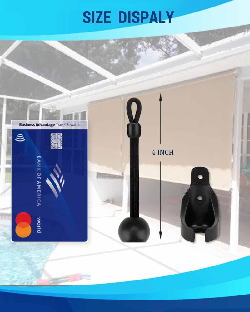 Coolaroo Outdoor Roller Sun Shade Replacement Bungee Kit and End Cap