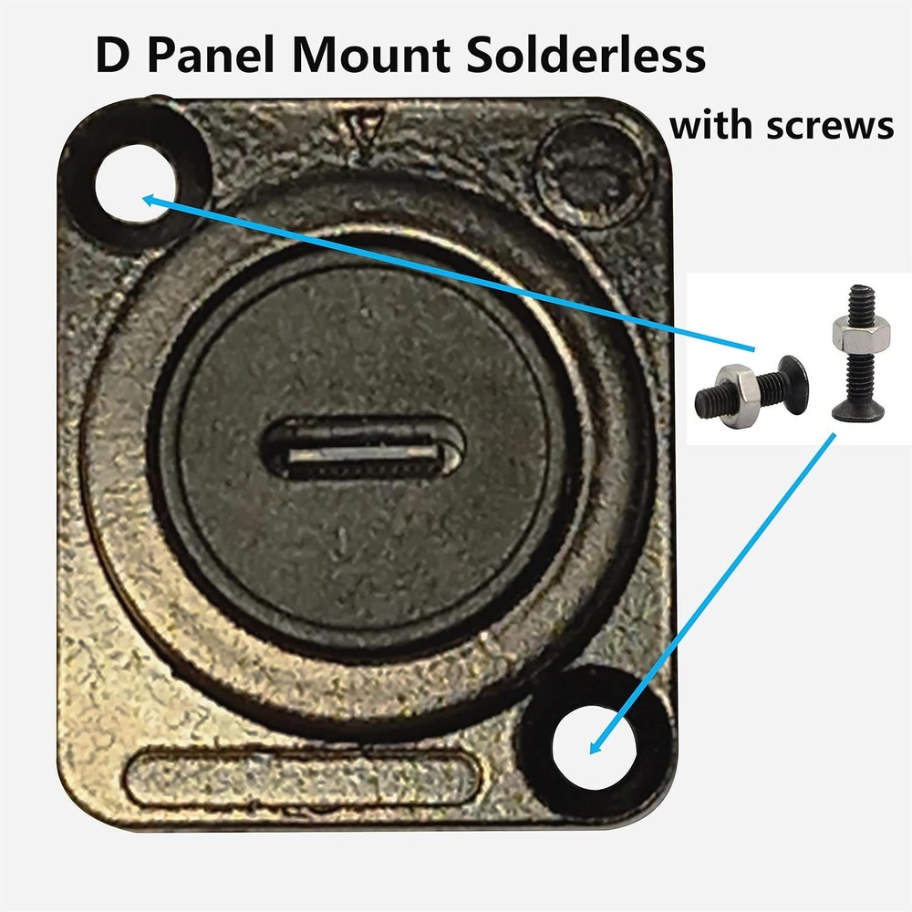 D Type Panel Mount Adapter Coupler USB C 3.1 Female to Panel...
