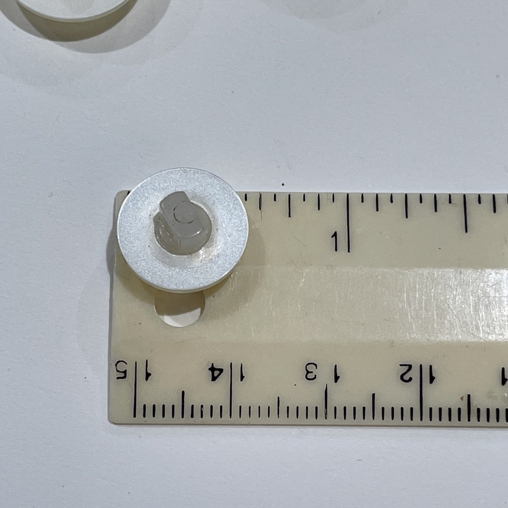 10 MCM vintage White Glitter Buttons Set Plastic