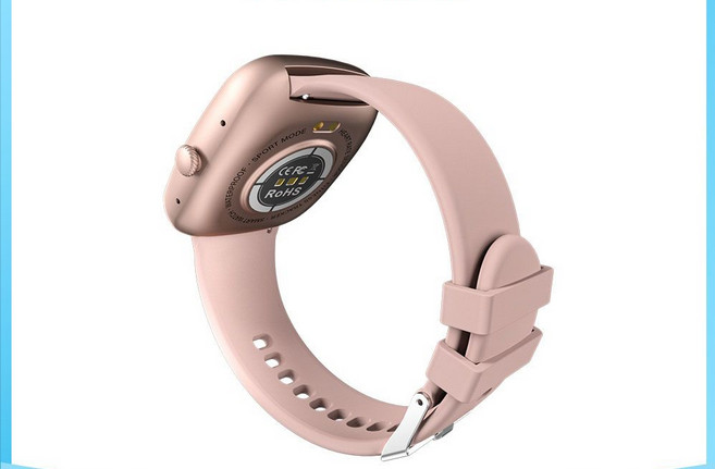 Smart Watch Pink Touch Screen Bluetooth Fitness Tracker for Android iOS