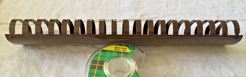2 Inch Wide Diameter Brown Plastic Comb Binding 11 Inches Long