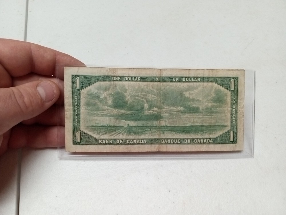 Canada 1954 $1 One Dollar Devils Face Banknote Ottawa