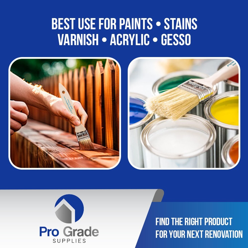 Pro Grade Chip Paint Brushes - 96-Pack - 1" Chip Brushes