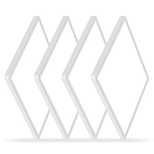12 Inch 24W Flush Mount Square LED Ceiling Light, 6000K White Flush 4 Pack