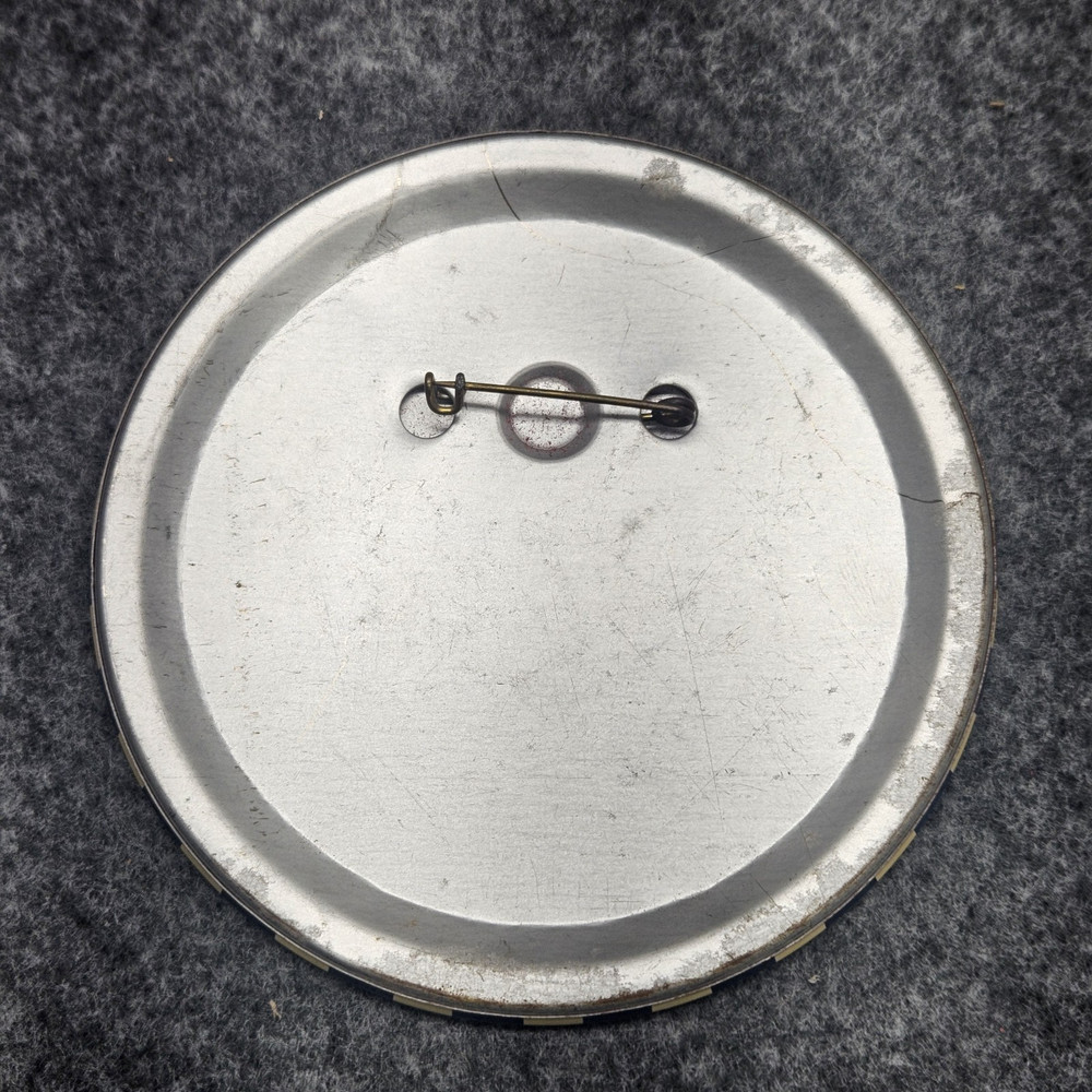 Vintage Bartender Pin Pinback 4" Diameter
