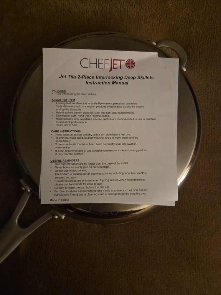 Chef Jet Tila 2-pack Interlocking 10" Hybrid Ceramic Nonstick Skillets