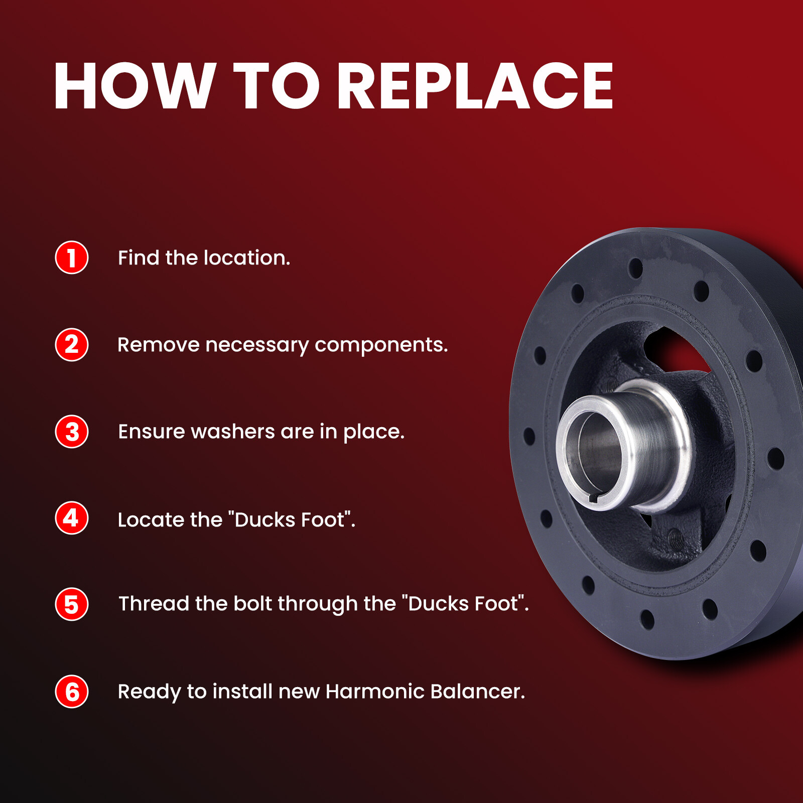 Engine Harmonic Balancer for 1969-1998 Chevrolet GMC Pontiac Oldsmobile 5.0 5.7L