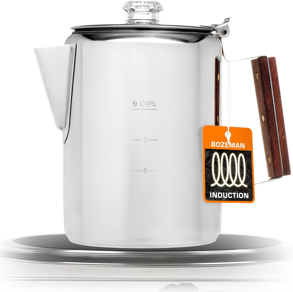 Bozeman Induction Coffee Maker — Percolator Coffee Pot, Coffee Percolator – Brew